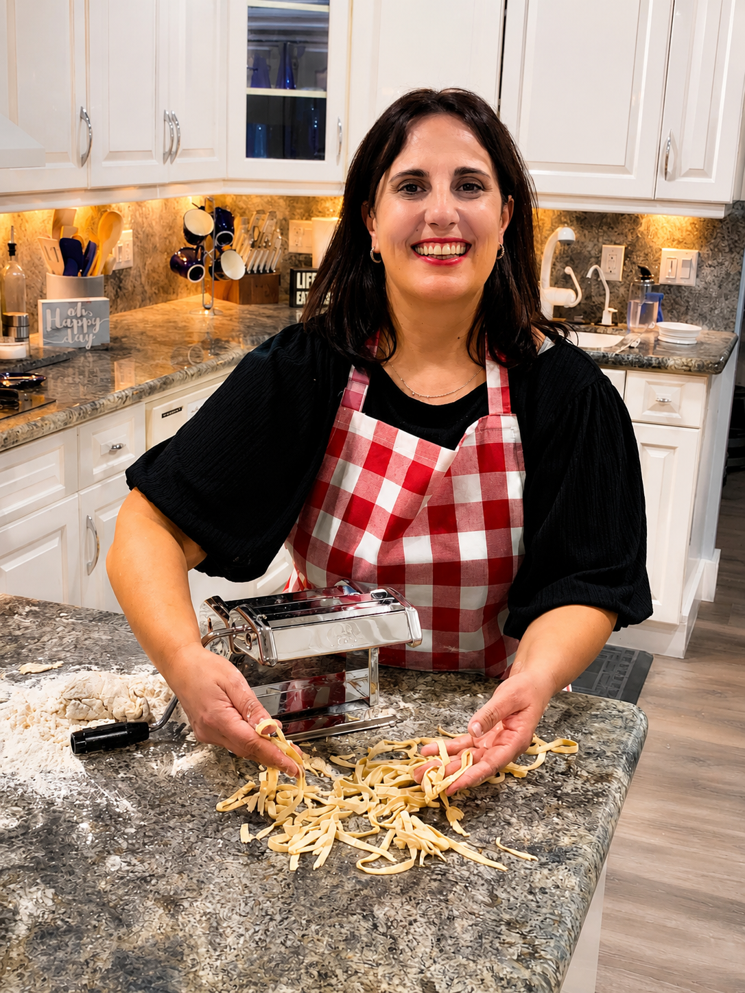 Chef Maria preparing authentic Italian food